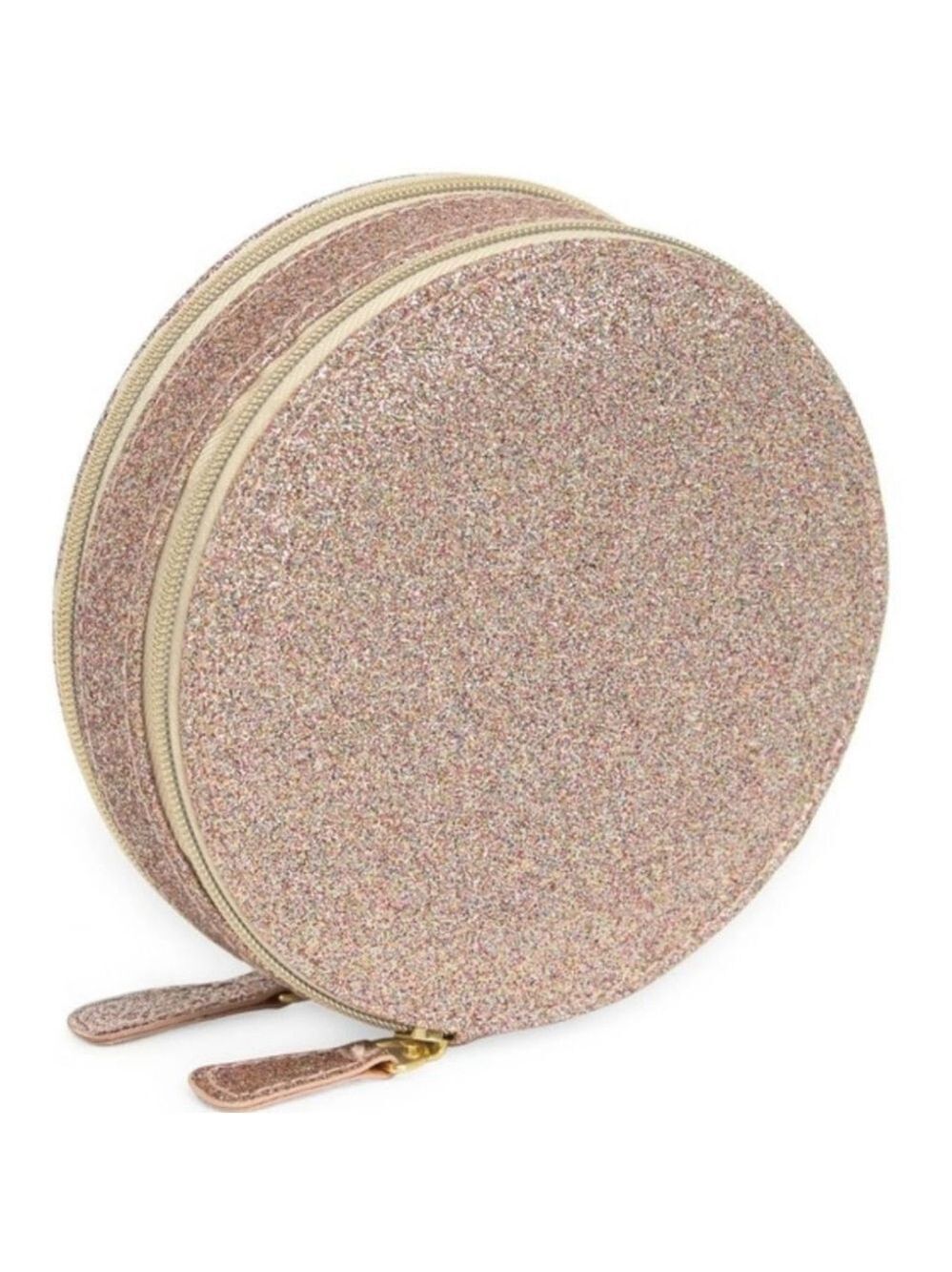 Nordstrom Glittery Travel Jewelry Case in Champagne
